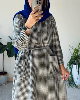 پیراهن مانتویی پشمی پیچازی