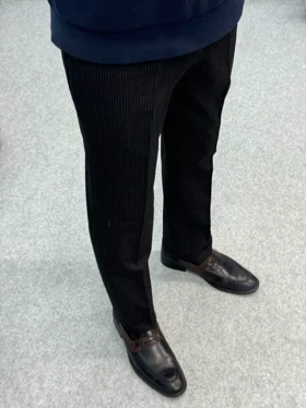 شلوار پارچه‌ای راه راه مردانه _ پارچه دیپلمات کشی قواره کلاسیک