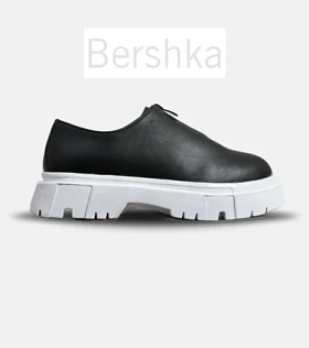 کفش کتانی مردانه مشکی BERSHKA مدل 6256