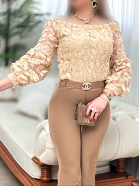 شومیز دانتل ماری 2757