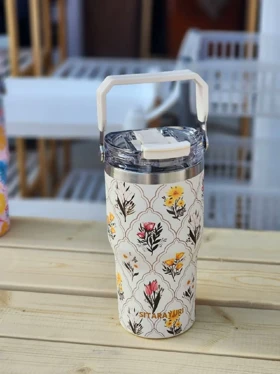 تراول ماگ 600 میل گل‌دار سیتارایوری _ SITARAYURI