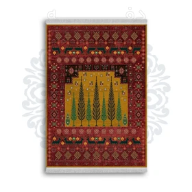 *جدید* فرشینه از جنس پارچه شانل مخمل ترک طرح فانتزی برند دفه کد 841