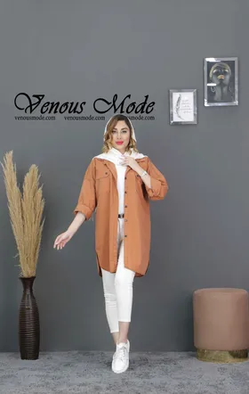 مانتو جین رنگی جلودکمه