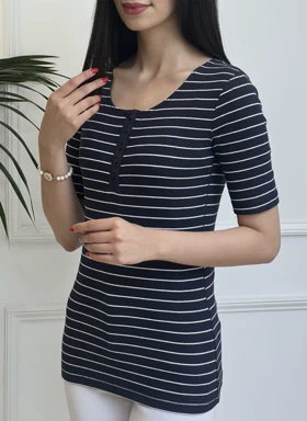 تیشرت کبریتی جلو دکمه
