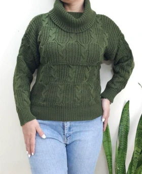 بافت یقه شل کوتاه مدل مارپیچی کد 50123