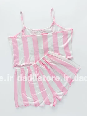 ست لباس خواب تاپ و شورتک نخ پنبه طرح باربی