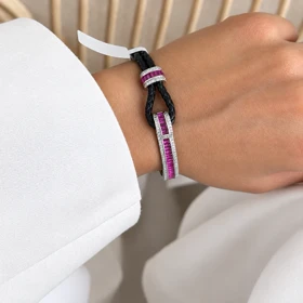 دستبند طرح بولگاری شایلین چرمی زنانه