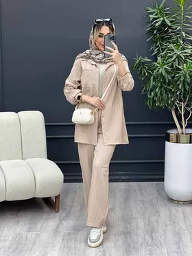 ست مانتو و شلوار کراش