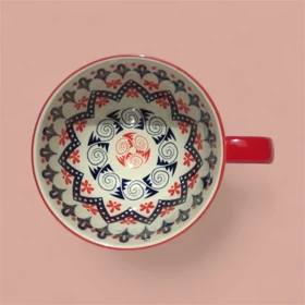 فنجان لته خوری طرح دار رنگی دنی هوم / BA55