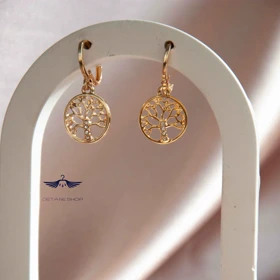 گوشواره درخت زندگی نگین‌دار