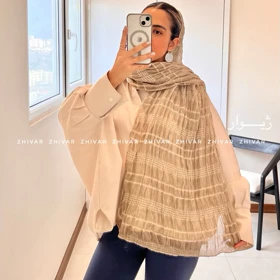 شال پلیسه مزونی سنگ‌شور