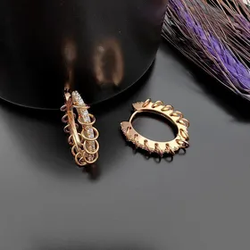 گوشواره حلقه‌ای طرح پیچ ژوپینگ کد 399