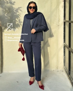کت و شلوار سوزن دوزی طرح‌دار کشی