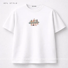 تیشرت باکسی نخ پنبه با چاپ مینیمال | کد 1319