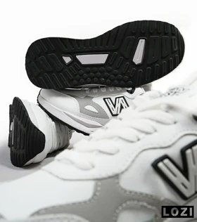 کفش کتانی مردانه سفید طوسی NEW BALANCE yg niubailun