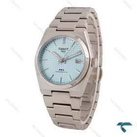 ساعت زنانه تیسوت PRX نقره ای صفحه تیفانی Tissot-6852-L