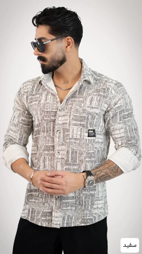 پیراهن مردانه کنفی اذین_کد4627