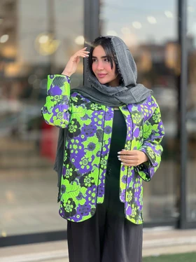 مانتو طرح برجسته گل‌دار کد 810