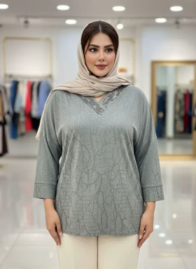 شومیز نگین‌دار کیمانو مدل ترنم کد 50278