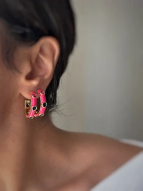 گوشواره های مینا کاری میخی