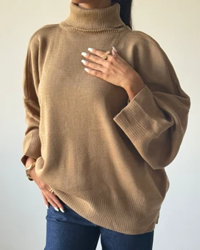 بافت یقه اسکی لانگ کد 1500139 (کاراملی)