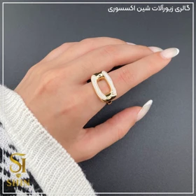 انگشتر زنانه مینا کاری شده /ابکاری نقره کد azm03