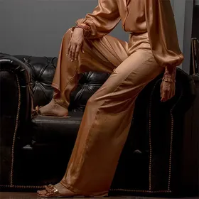 شلوار کریستالی طلایی زنانه