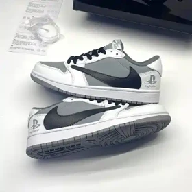 کفش نایک ایر جردن وان لو تراویس اسکات پلی‌استیشن Nike Air Jordan 1 Low Travis Scott PlayStation