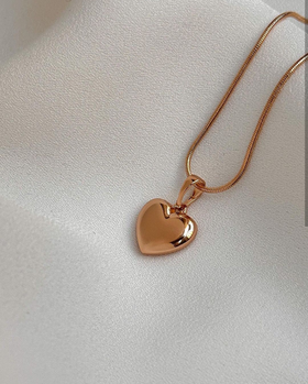 گردنبند قلب شامپاینی بزرگ
