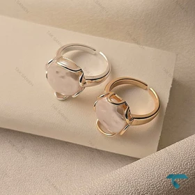 انگشتر نگین صدفی گرد Ring-8674-L