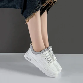 کفش و کتانی زنانه مدل برلین BERLIN رنگ سفید طوسی کد M601