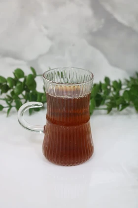 استکان چای خوری پیرکس کمر باریک شیاردار/ Pa63