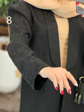 مانتو ژاکارد آستین پفی