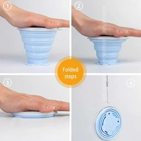 لیوان سیلیکونی تاشو بلک دیر 180ML