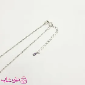 گردنبند نقره سواروسکی زنانه مدل پروانه با سنگ بلوکاپری