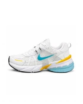 کفش کتانی زنانه نایکی v2k سفید آبی زرد Nike V2k