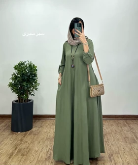 پیراهن مانتویی بلند دلفان 2