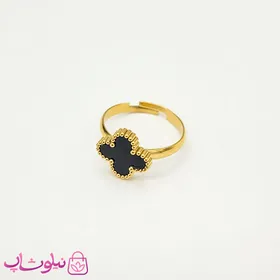 انگشتر دخترانه طرح ونکلیف مشکی سایز 7