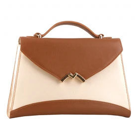 کیف دوشی و دستی زنانه چرم یلسان مدل آلندا کد 115-HRM (عسلی)