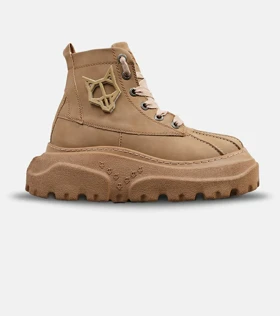 کفش کتانی ساق‌دار قهوه ای Naked Wolfe مدل 5424