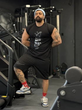 رکابی نایک حلقه‌ای وست مشکی nike