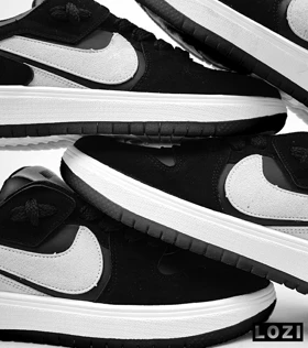 کفش کتانی مردانه مشکی سفید NIKE AIR JORDAN