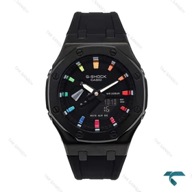ساعت جیشاک GMA2100 مردانه مشکی رنگین کمانی G-Shock-6107-G