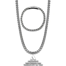 ست دستبند و گردنبند استیل Necklace & Bracelet Chain S9