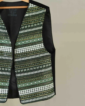 جلیقه سوزندوزی سبز