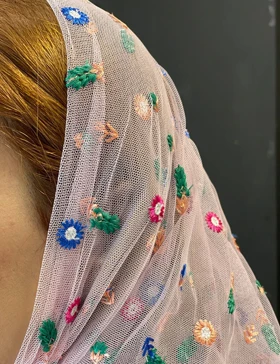 مینی اسکارف گلدوزی کد : M31