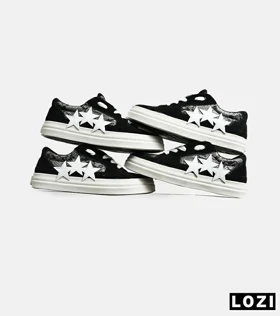 کفش اسنیکرزمشکی سفید Amiri Stars v2