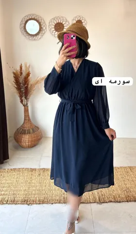 پیراهن حریر تک‌رنگ