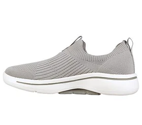 کفش کتانی طبی اسکیچرز جورابی طوسی skechers