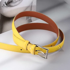 کمربند زنانه Leather Belt BL162 (زرد)